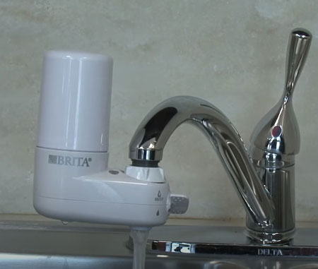 position the base system of the brita water filter